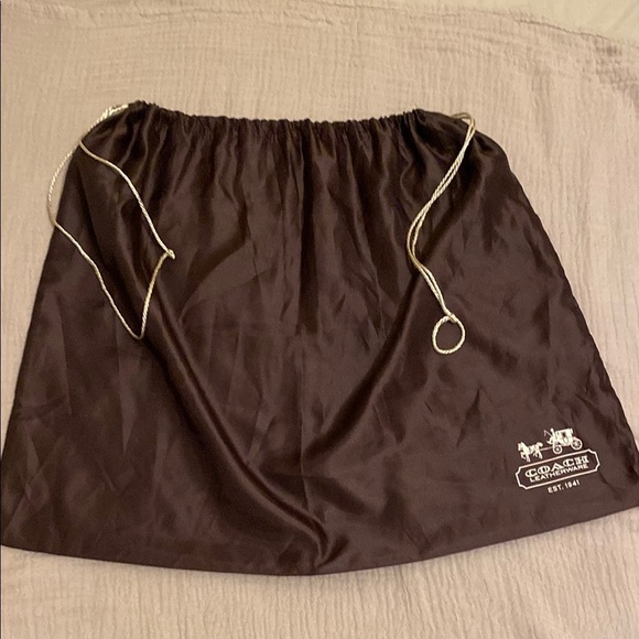 Coach Handbags - Coach Dark Brown Drawstring Bag